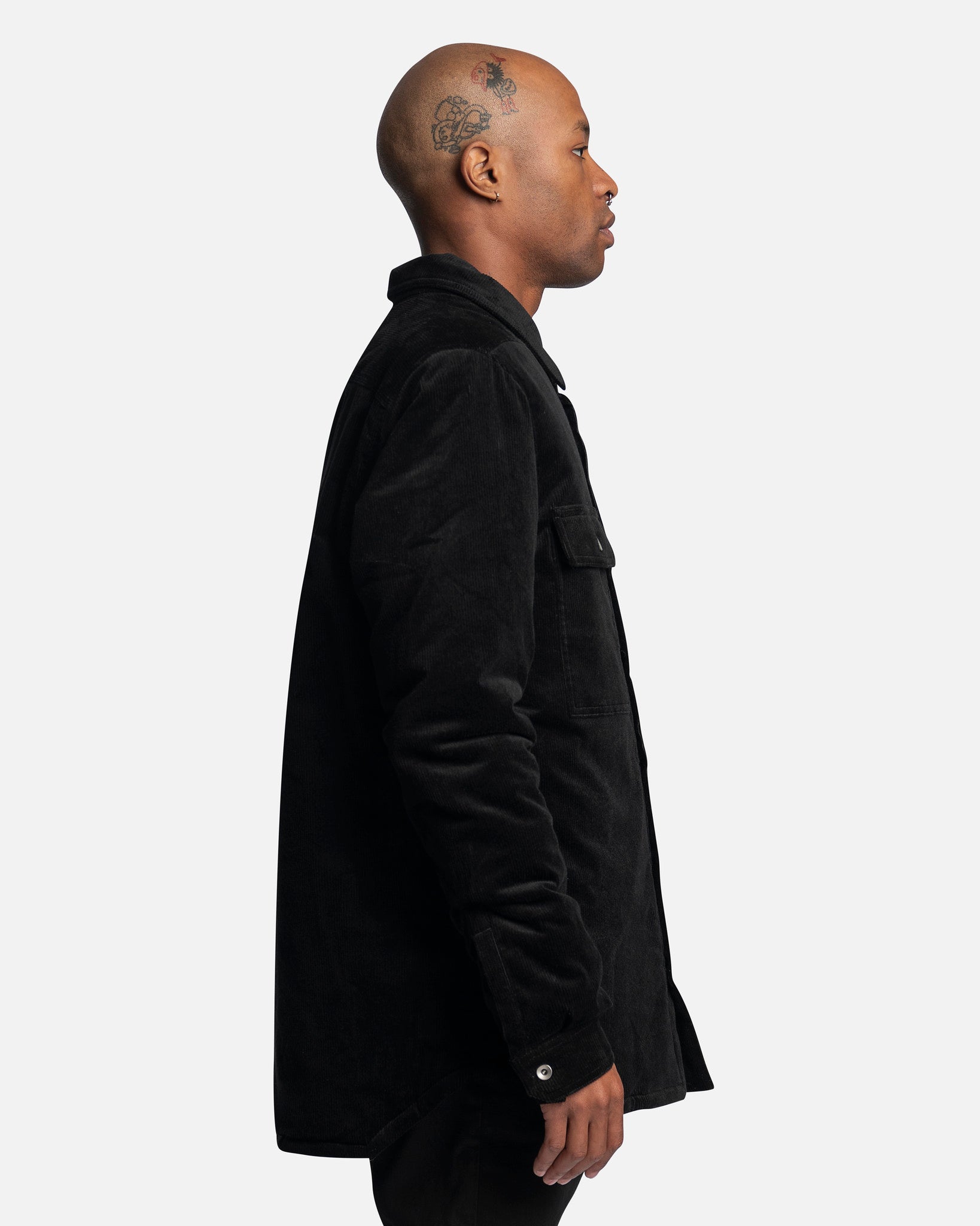 Оригінальна Outershirt In Black Rick owens – вид ззаду