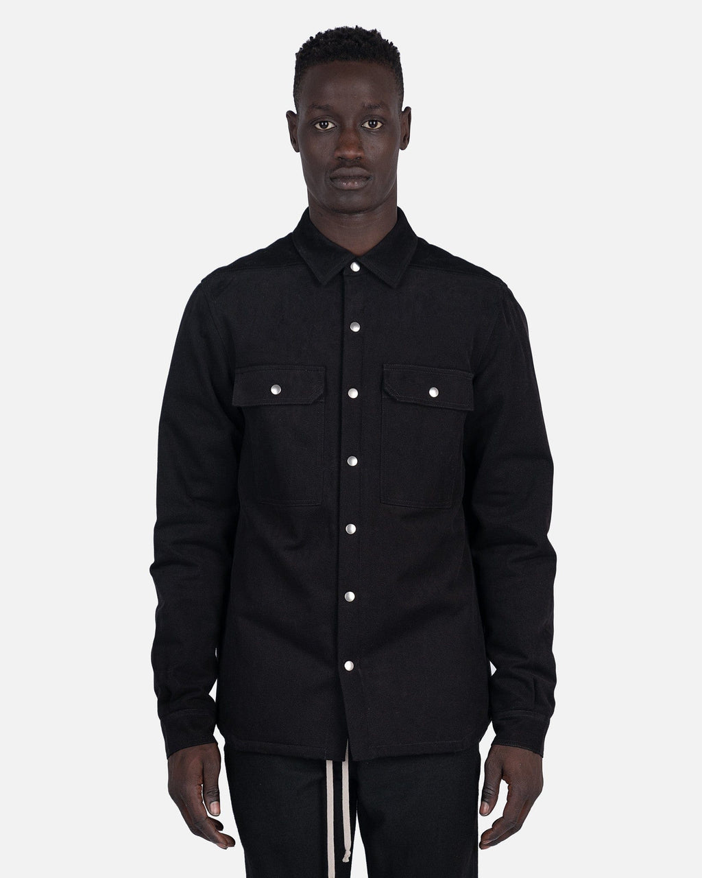 Оригінальна Outershirt In Black Rick owens – боковий вид