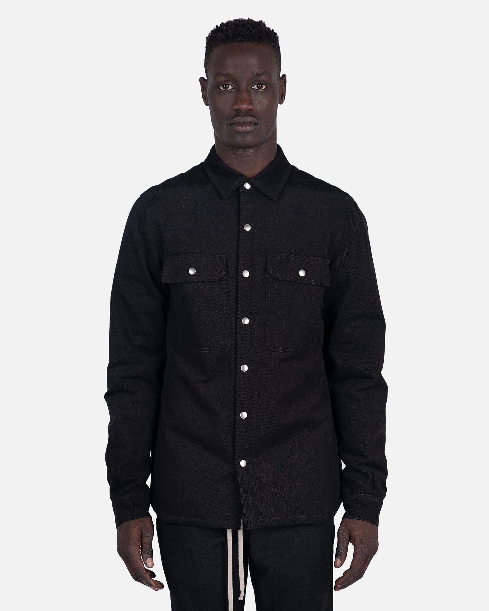 Оригінальна Outershirt In Black Rick owens – боковий вид