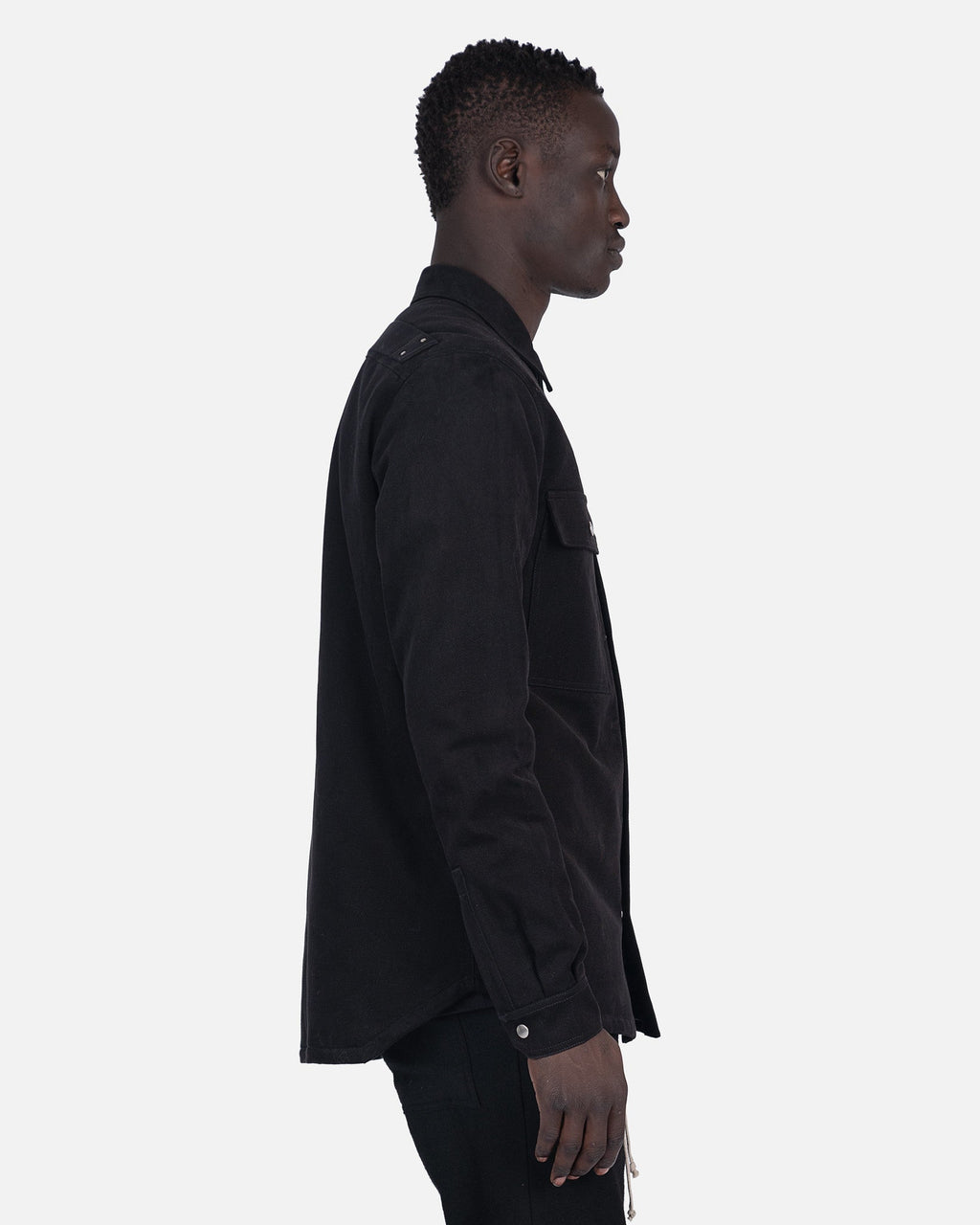 Оригінальна Outershirt In Black Rick owens – вид ззаду
