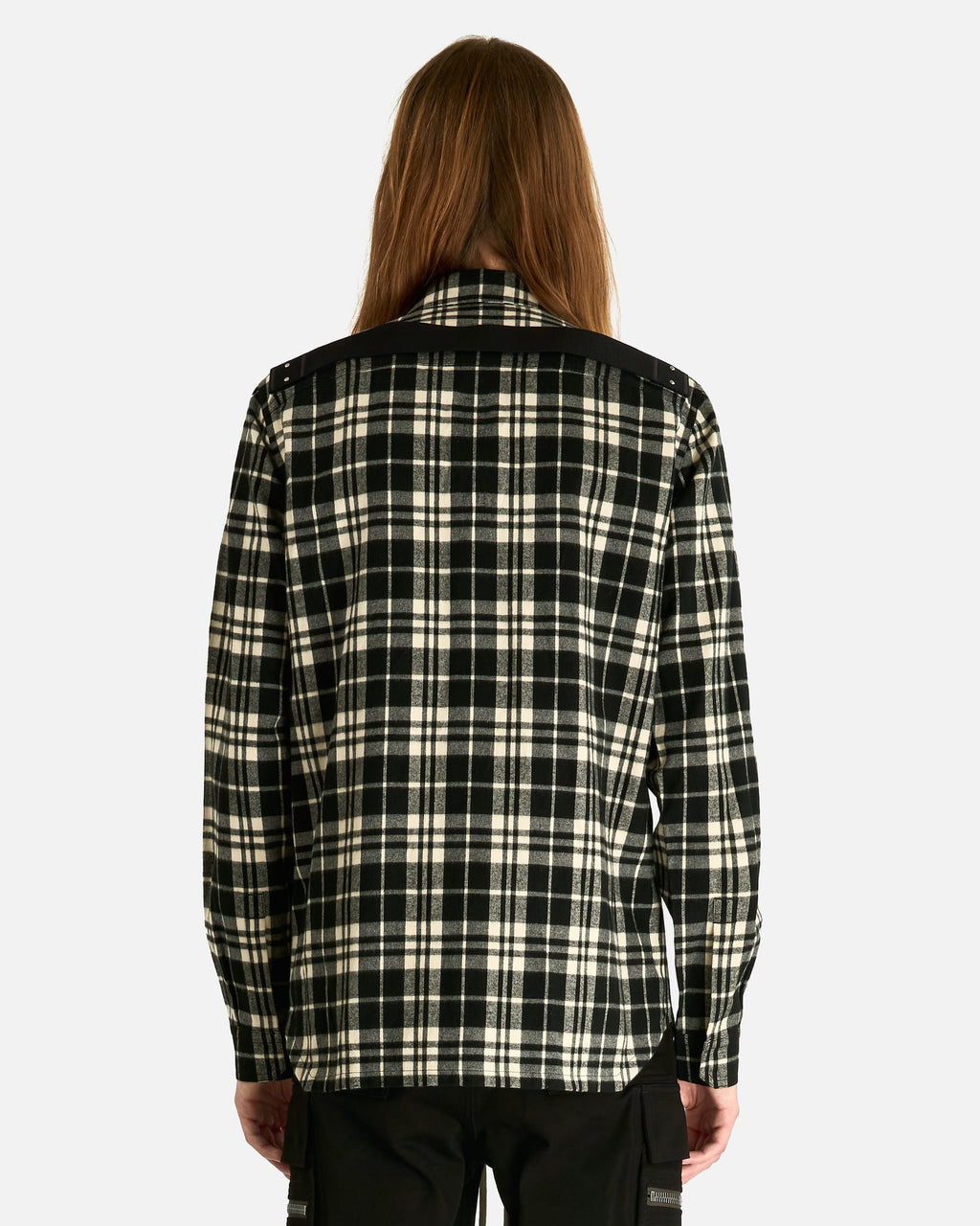Оригінальна Outershirt In Black Plaid Rick owens – детальний вид