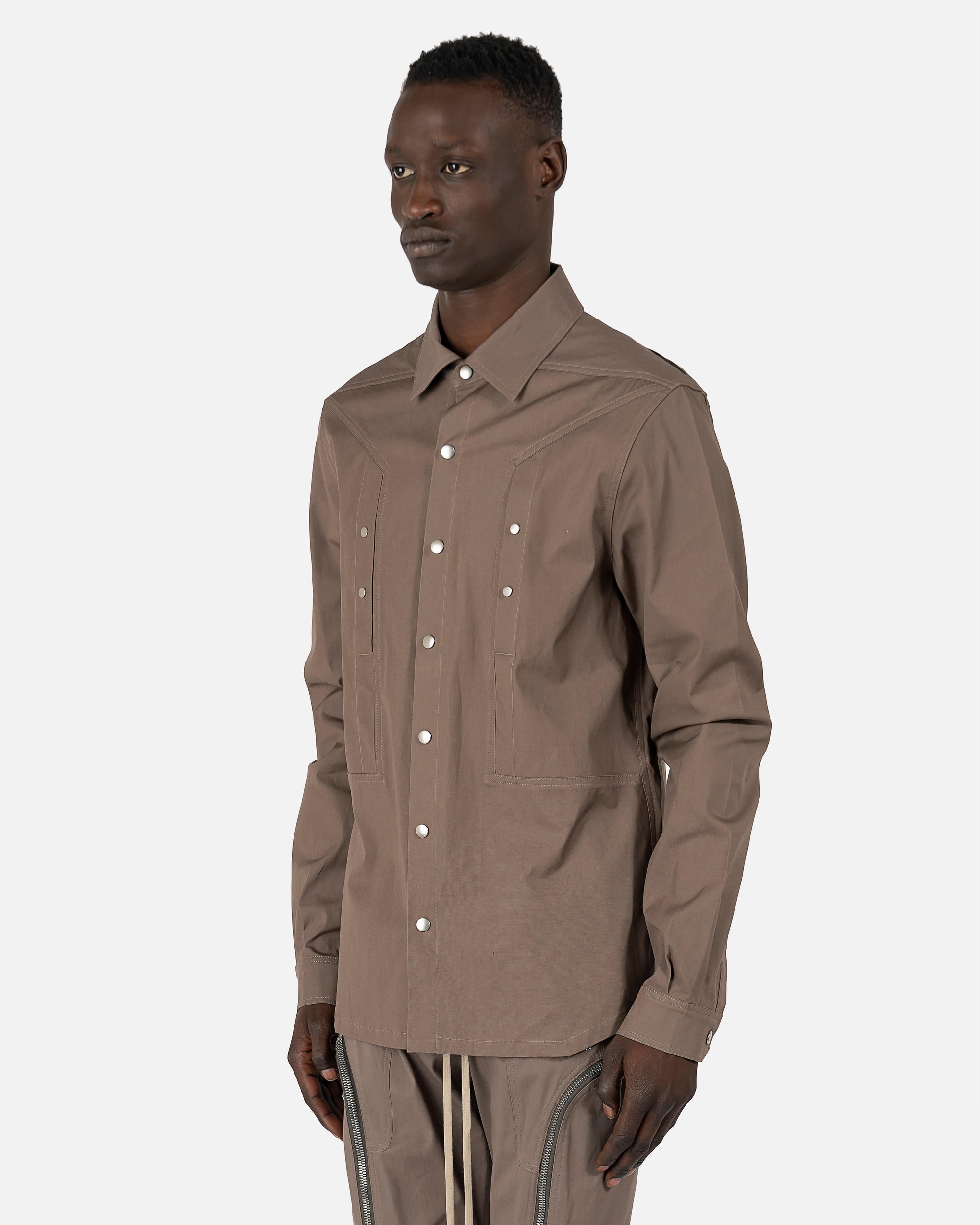 Outershirt In Dust Rick owens – Гарантія оригінальності – вид ззаду