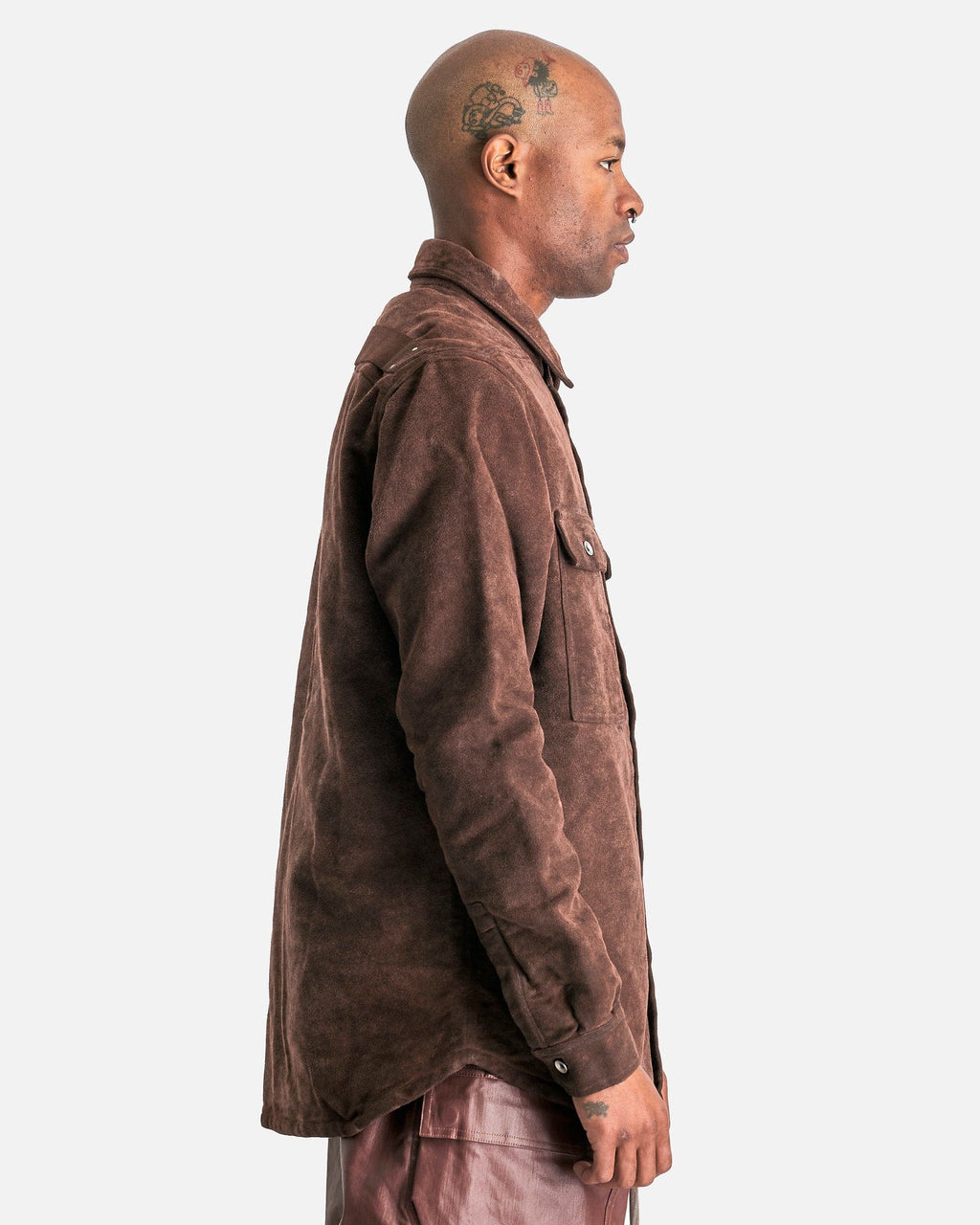 Оригінальна Overshirt In Terra Rick owens – вид ззаду
