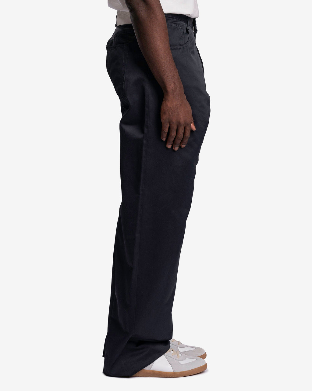 Оригінальна Oversized 5-Pockets Pants In Black Maison margiela – вид ззаду