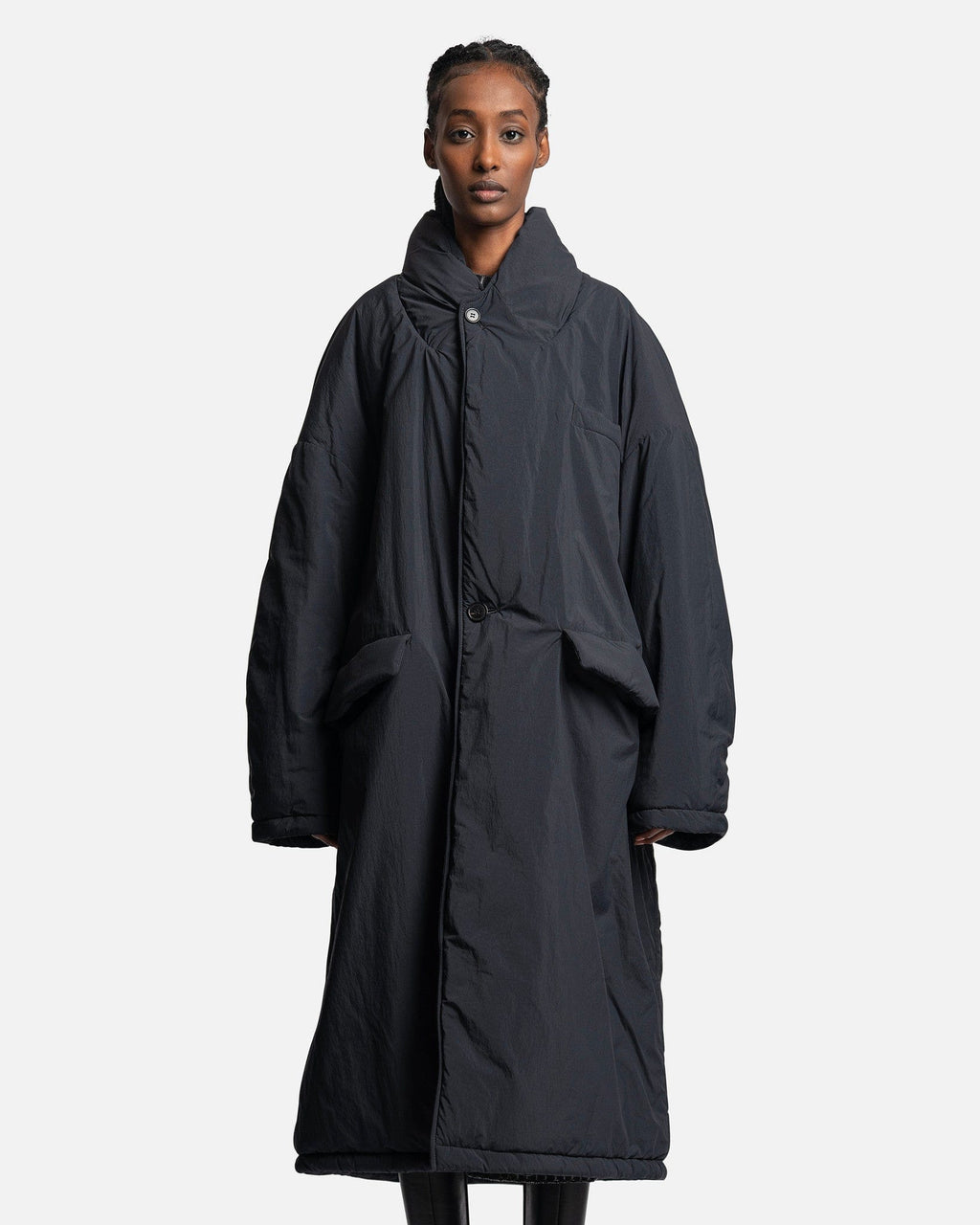 Оригінальна Oversized Coat In Black Maison margiela – боковий вид