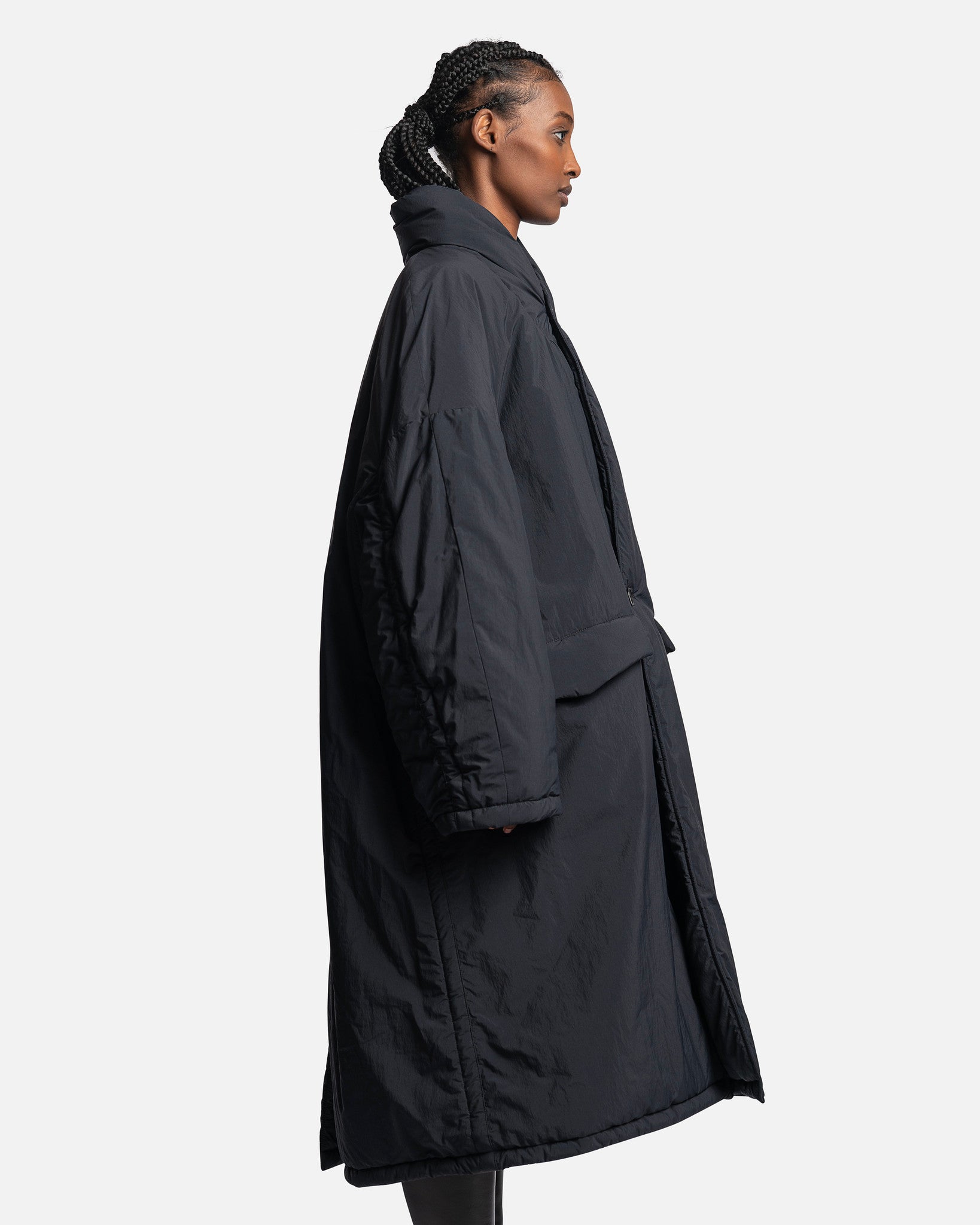 Оригінальна Oversized Coat In Black Maison margiela – вид ззаду