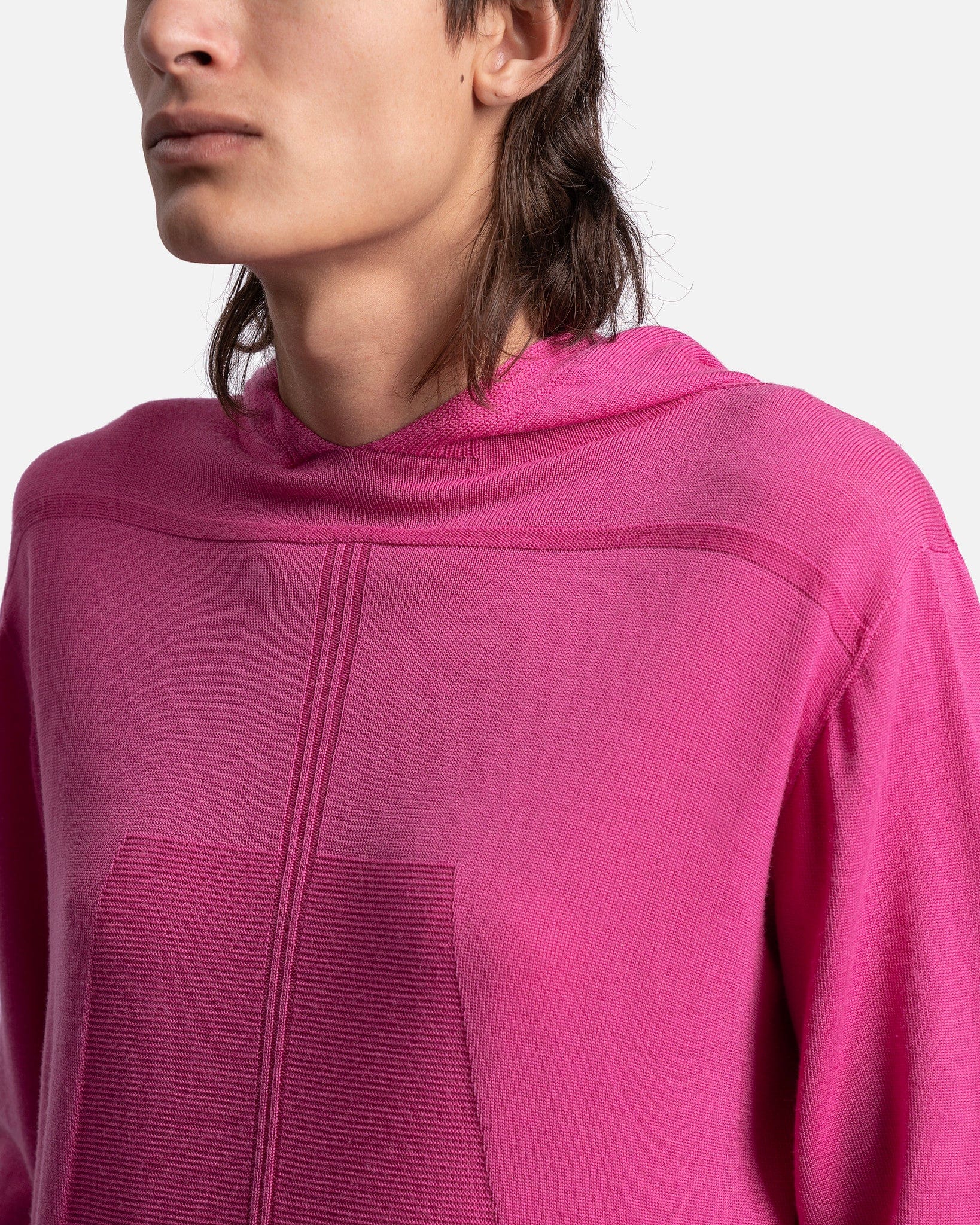Oversized Geo Hoodie In Hot Pink Rick owens – Гарантія оригінальності – збільшений вид