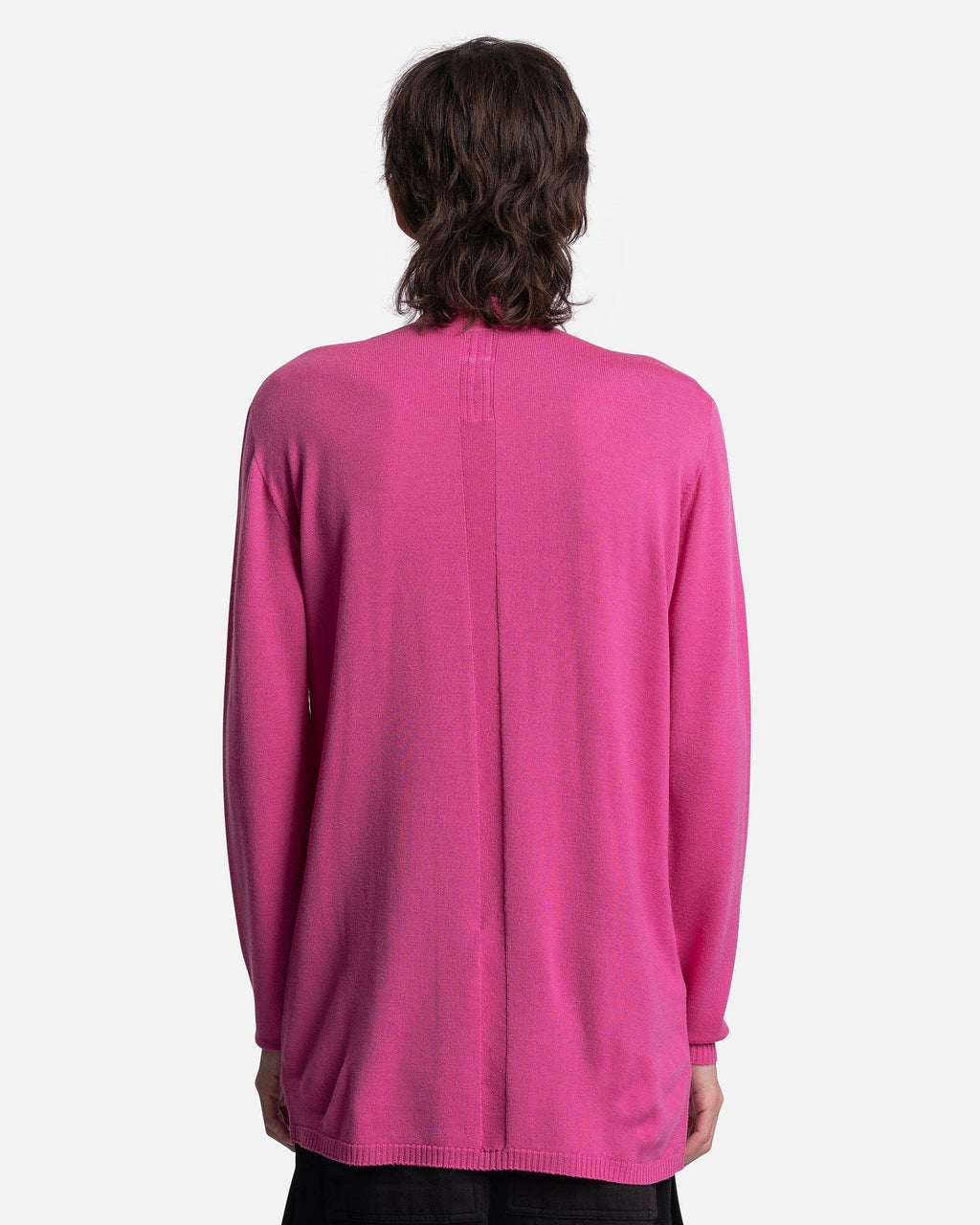 Oversized Geo Round Neck Sweater In Hot Pink Rick owens оригінал – Купити в Україні – збільшений вид