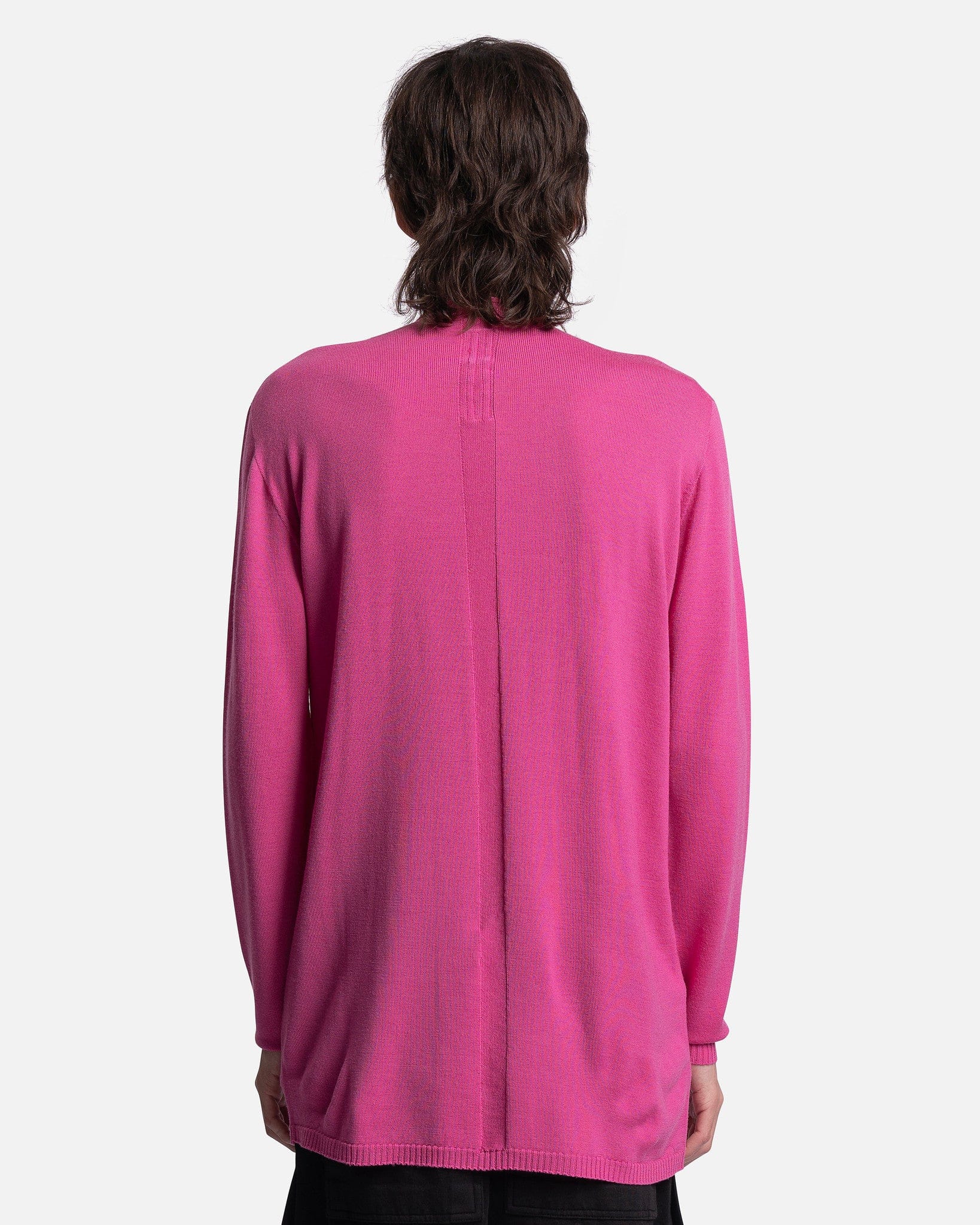 Oversized Geo Round Neck Sweater In Hot Pink Rick owens оригінал – Купити в Україні – збільшений вид
