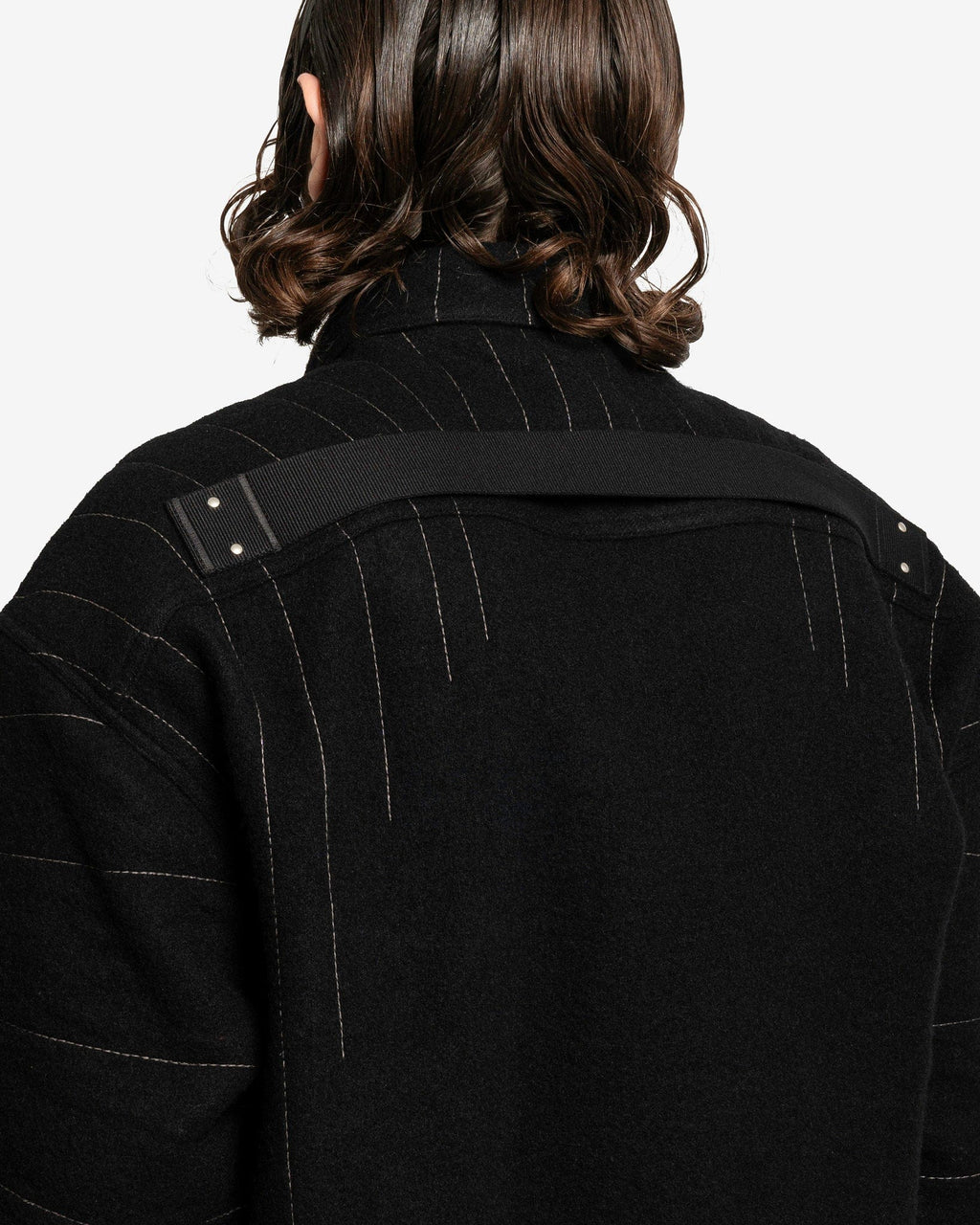 Oversized Outershirt In Black Rick owens – Гарантія оригінальності – детальний вид