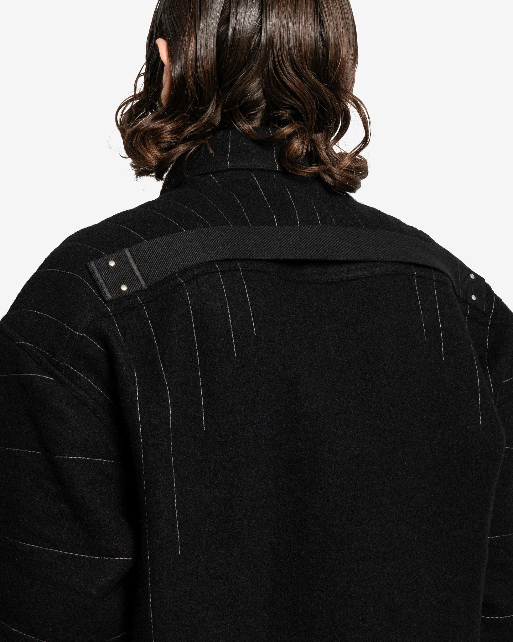 Oversized Outershirt In Black Rick owens – Гарантія оригінальності – детальний вид