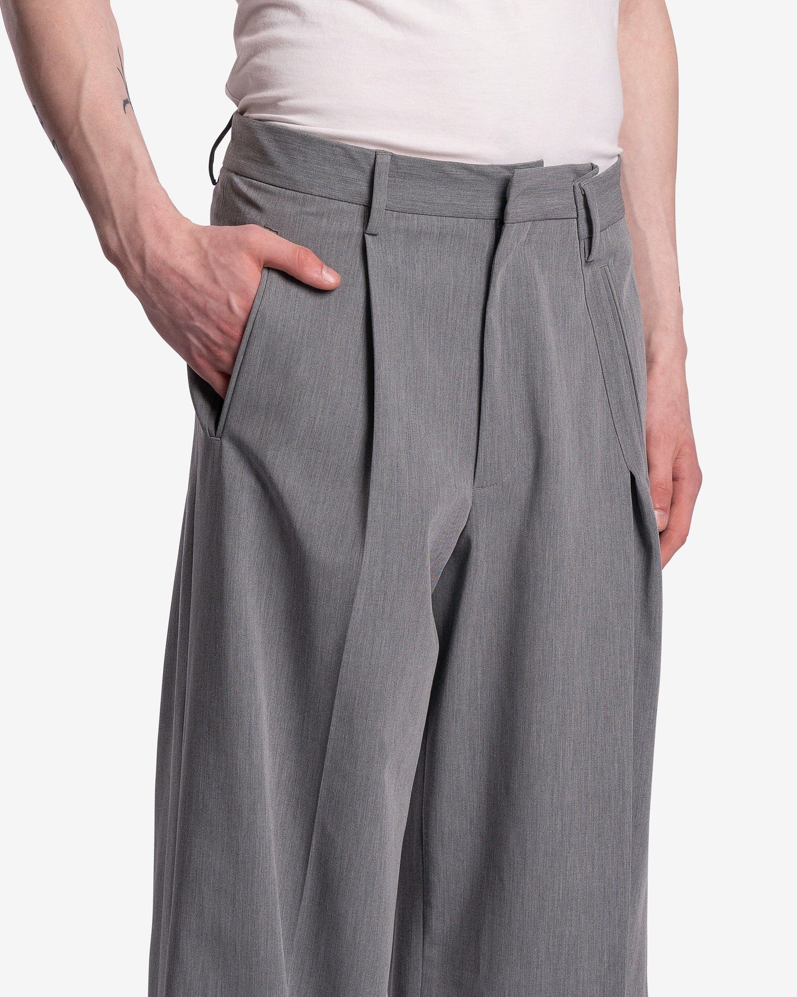 Оригінальна Oversized Trousers In Grey Melange Maison margiela – збільшений вид