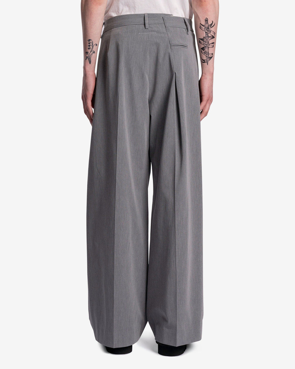 Оригінальна Oversized Trousers In Grey Melange Maison margiela – детальний вид