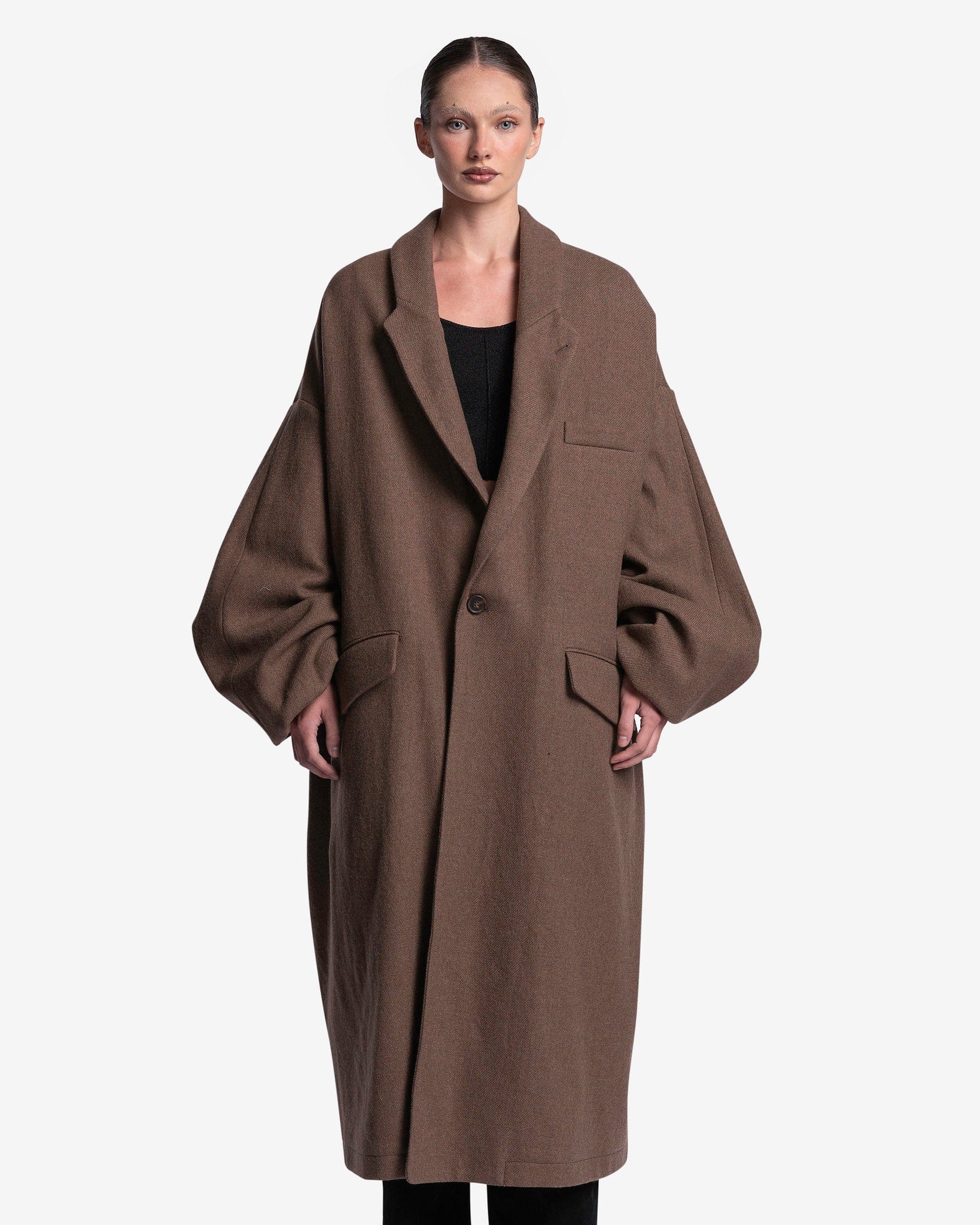 Oversized Wool Coat Maison margiela – Гарантія оригінальності – боковий вид
