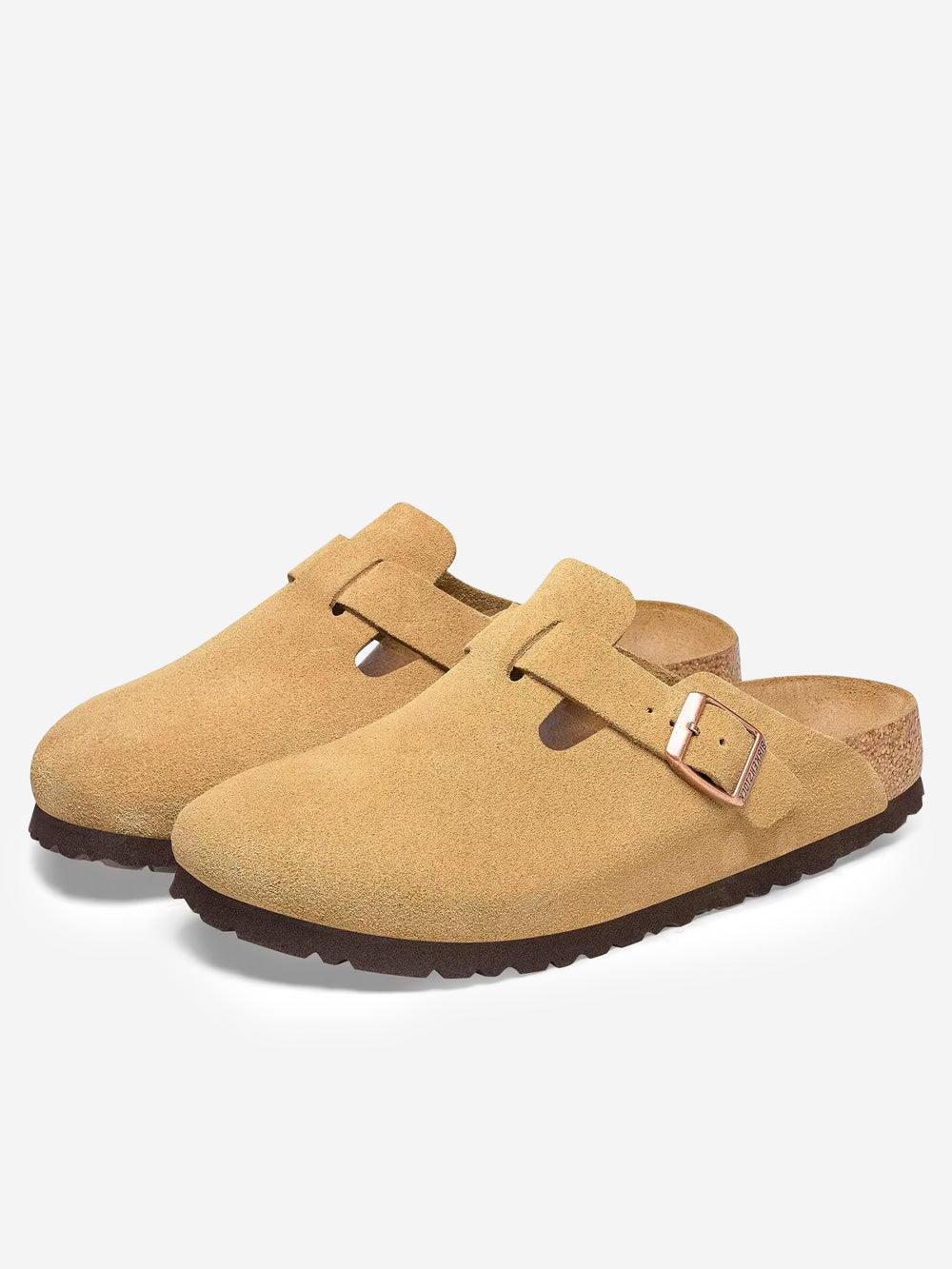 Оригінальна Boston In Suede Latte Cream Birkenstock – вид ззаду - BIRKENSTOCK