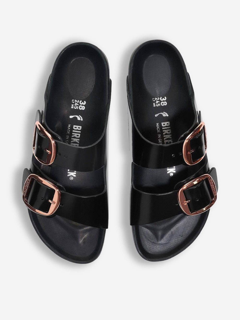 Arizona Big Buckle Exquisite Shine Black Birkenstock оригінал – Купити в Україні – збільшений вид - BIRKENSTOCK