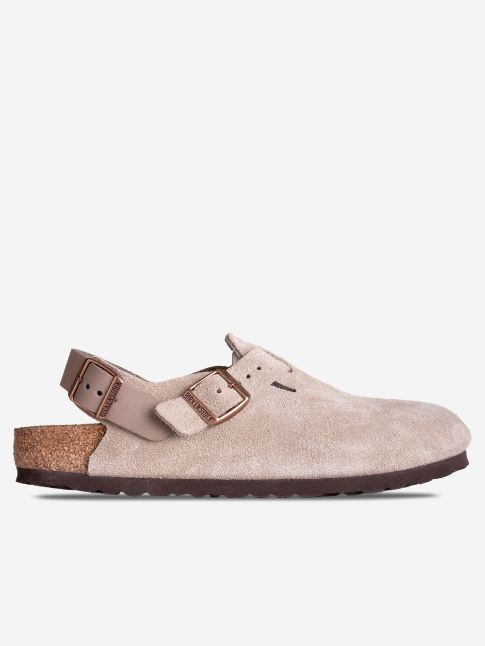 Taupe Tokio Suede Clogs Birkenstock оригінал – Купити в Україні – боковий вид - BIRKENSTOCK