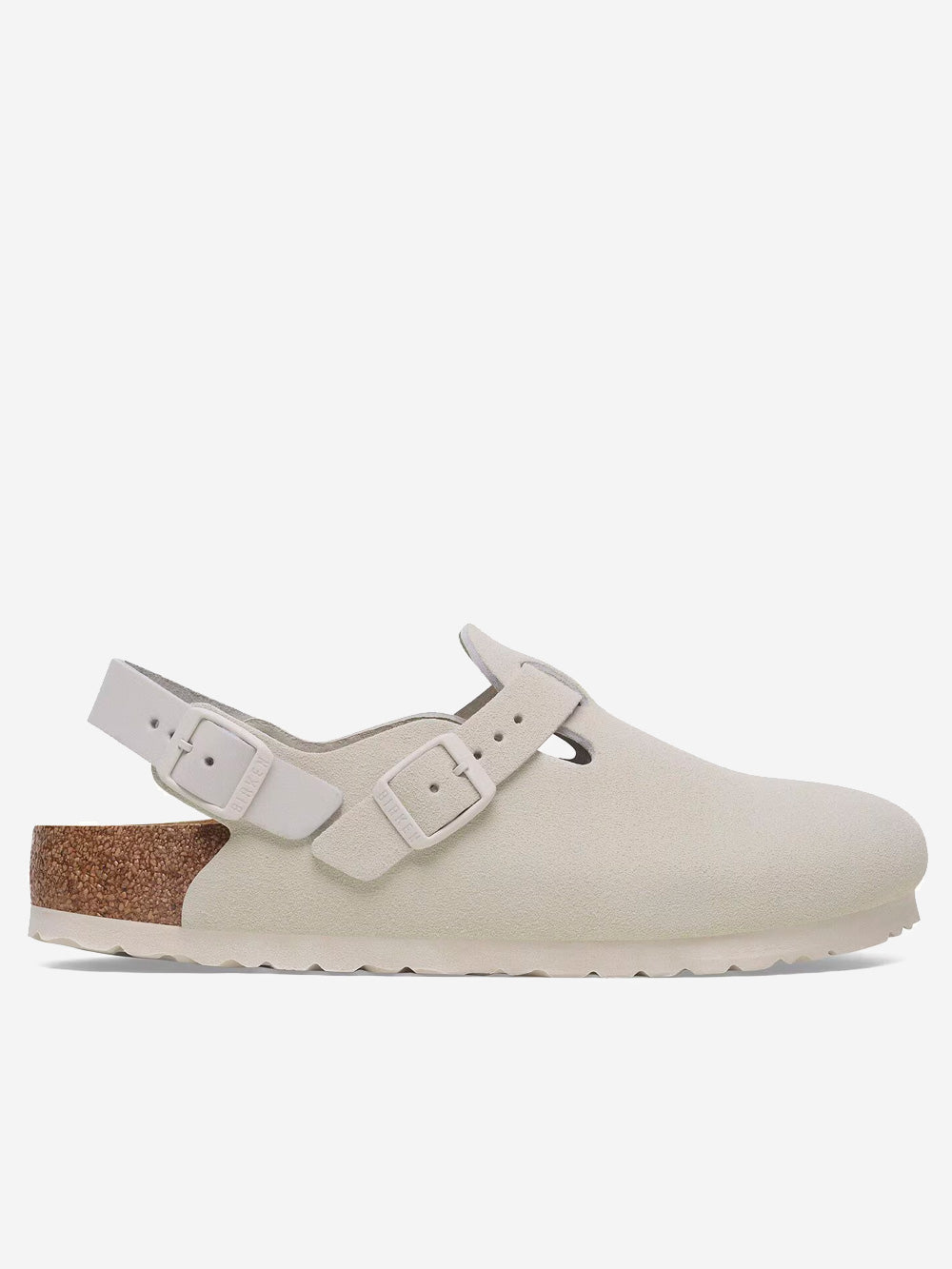 Tokio In Antique White Suede Birkenstock – Гарантія оригінальності – боковий вид - BIRKENSTOCK