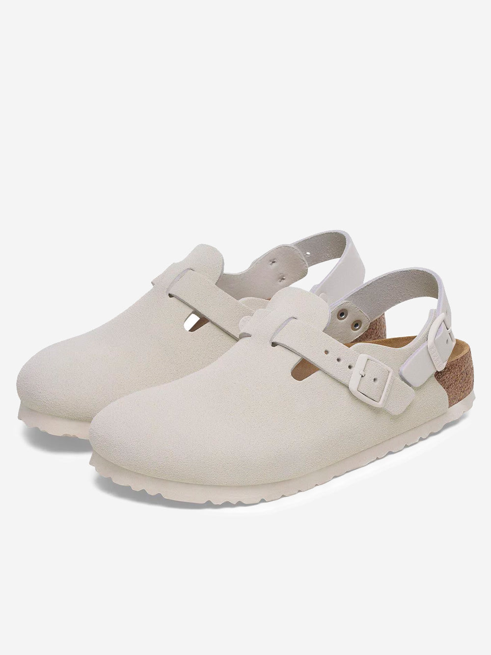 Tokio In Antique White Suede Birkenstock – Гарантія оригінальності – вид ззаду