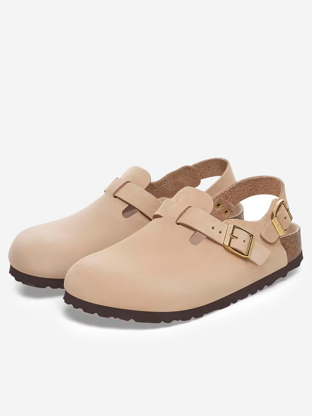 Оригінальна Sandcastle Beige Nubuck Leather Tokyo Birkenstock – вид ззаду