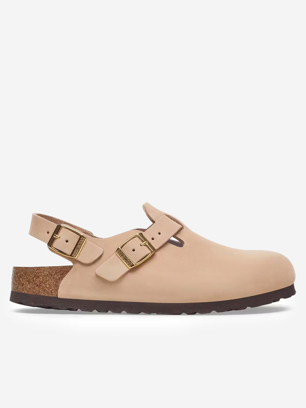 Оригінальна Sandcastle Beige Nubuck Leather Tokyo Birkenstock – боковий вид