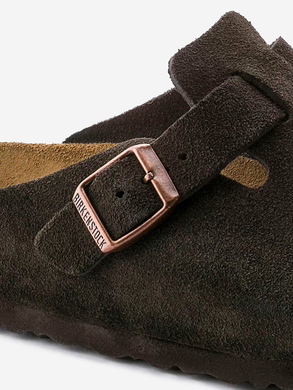 Оригінальна Boston Suede Brown Mocha Birkenstock – детальний вид
