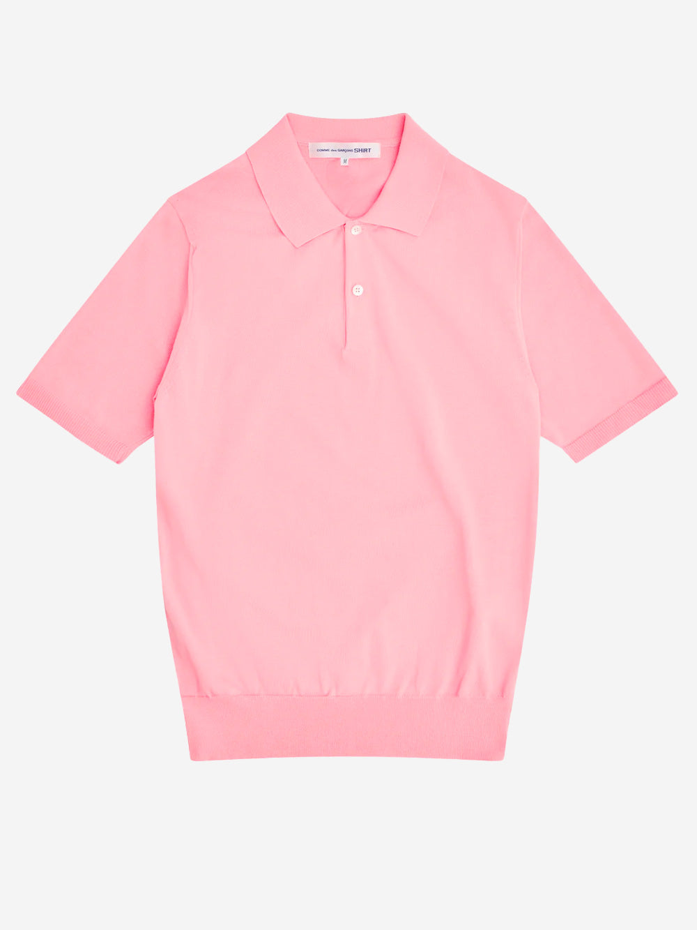 Оригінальна Pink Knit Short-Sleeved Polo Shirt Comme des garcons – боковий вид