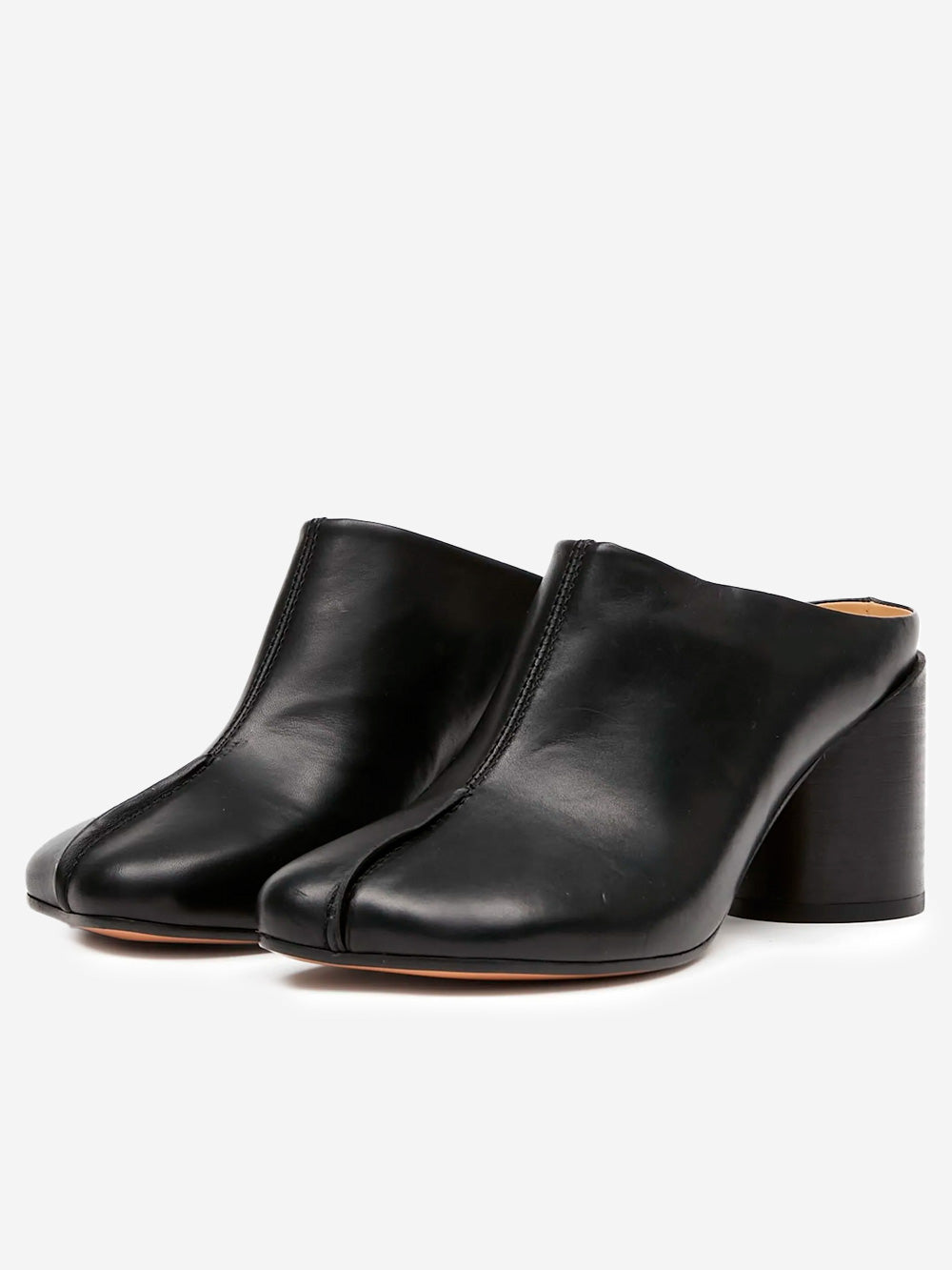 Anatomic Black Leather Heeled Slipper Maison margiela – Гарантія оригінальності – вид ззаду