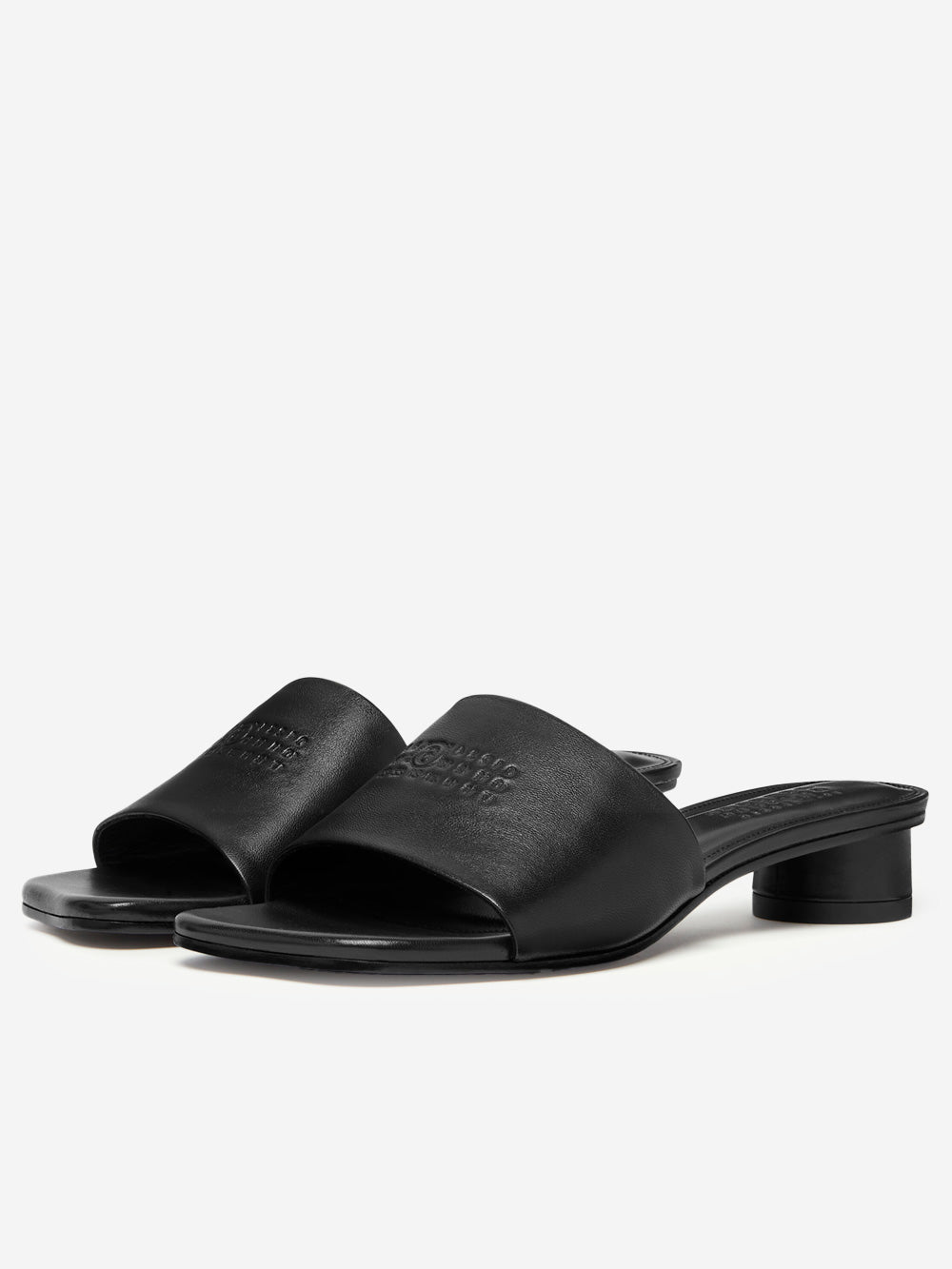 Black Leather Sandals With Numeric Logo Maison margiela оригінал – Купити в Україні – вид ззаду