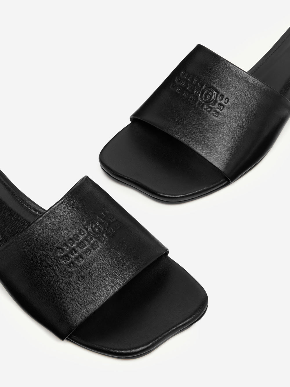 Black Leather Sandals With Numeric Logo Maison margiela оригінал – Купити в Україні – детальний вид