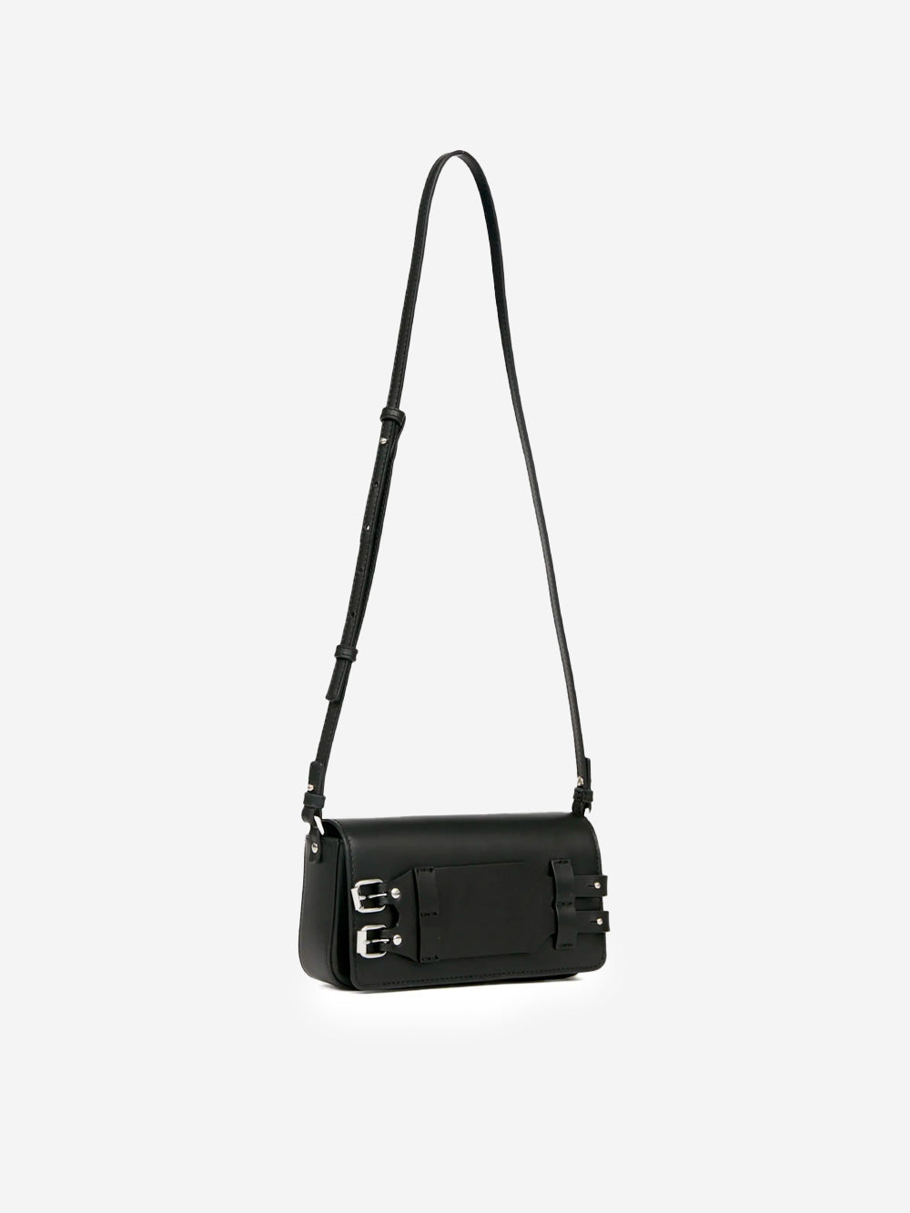 Оригінальна Black Leather Bracelet Bag With White Stitching Maison margiela – детальний вид