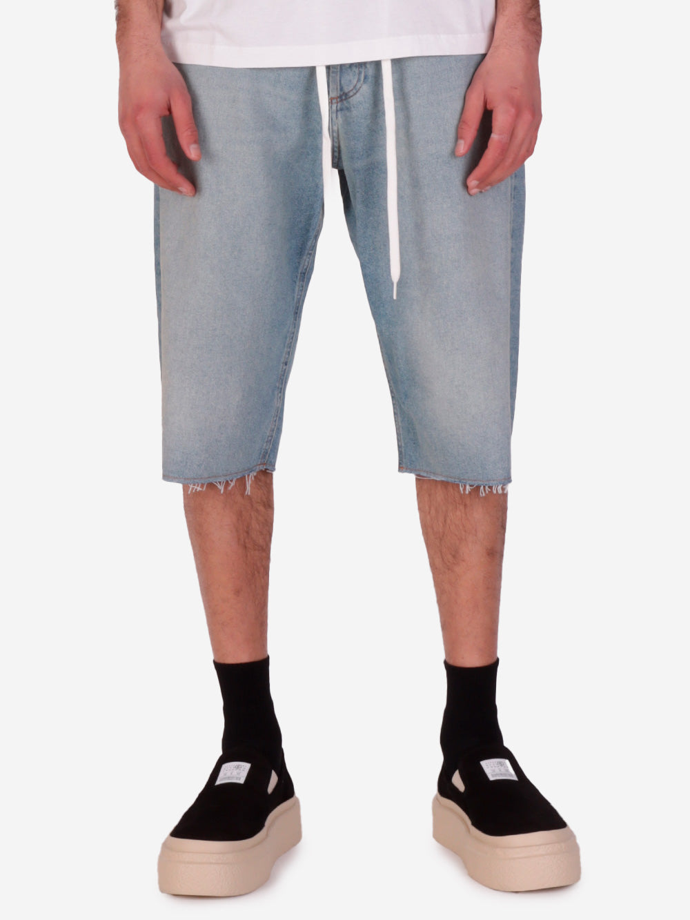 Short Jeans With Drawstring Waist Maison margiela – Гарантія оригінальності – детальний вид