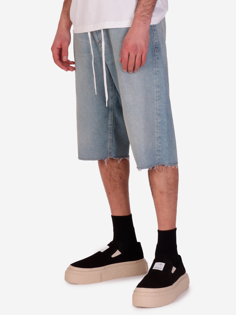 Short Jeans With Drawstring Waist Maison margiela – Гарантія оригінальності – збільшений вид