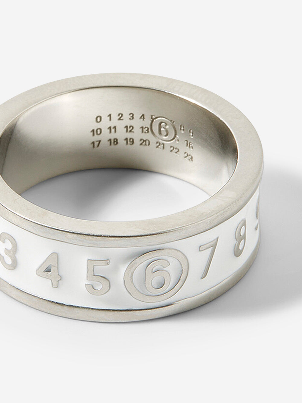 Triple Logo Numeric Silver Ring Maison margiela – Гарантія оригінальності – вид ззаду