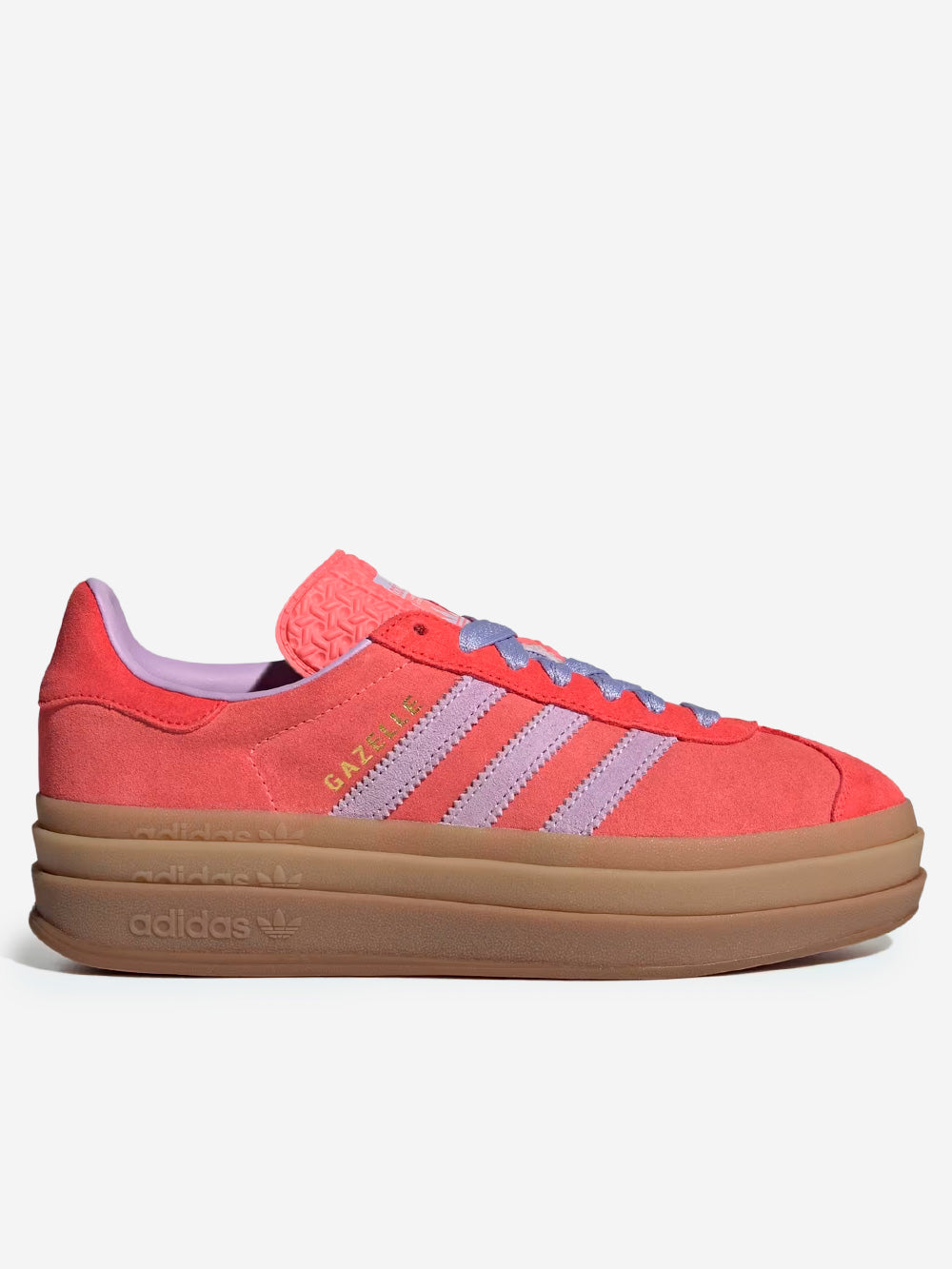 W Gazelle Bold Semi Flash Red With Lilacs Adidas – Гарантія оригінальності – боковий вид - ADIDAS