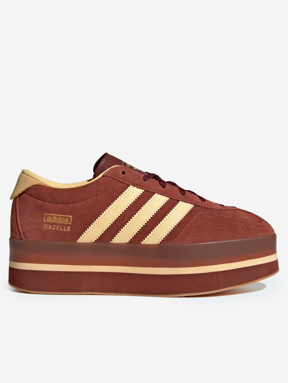 W Gazelle Stack Brown Platform Adidas оригінал – Купити в Україні – боковий вид