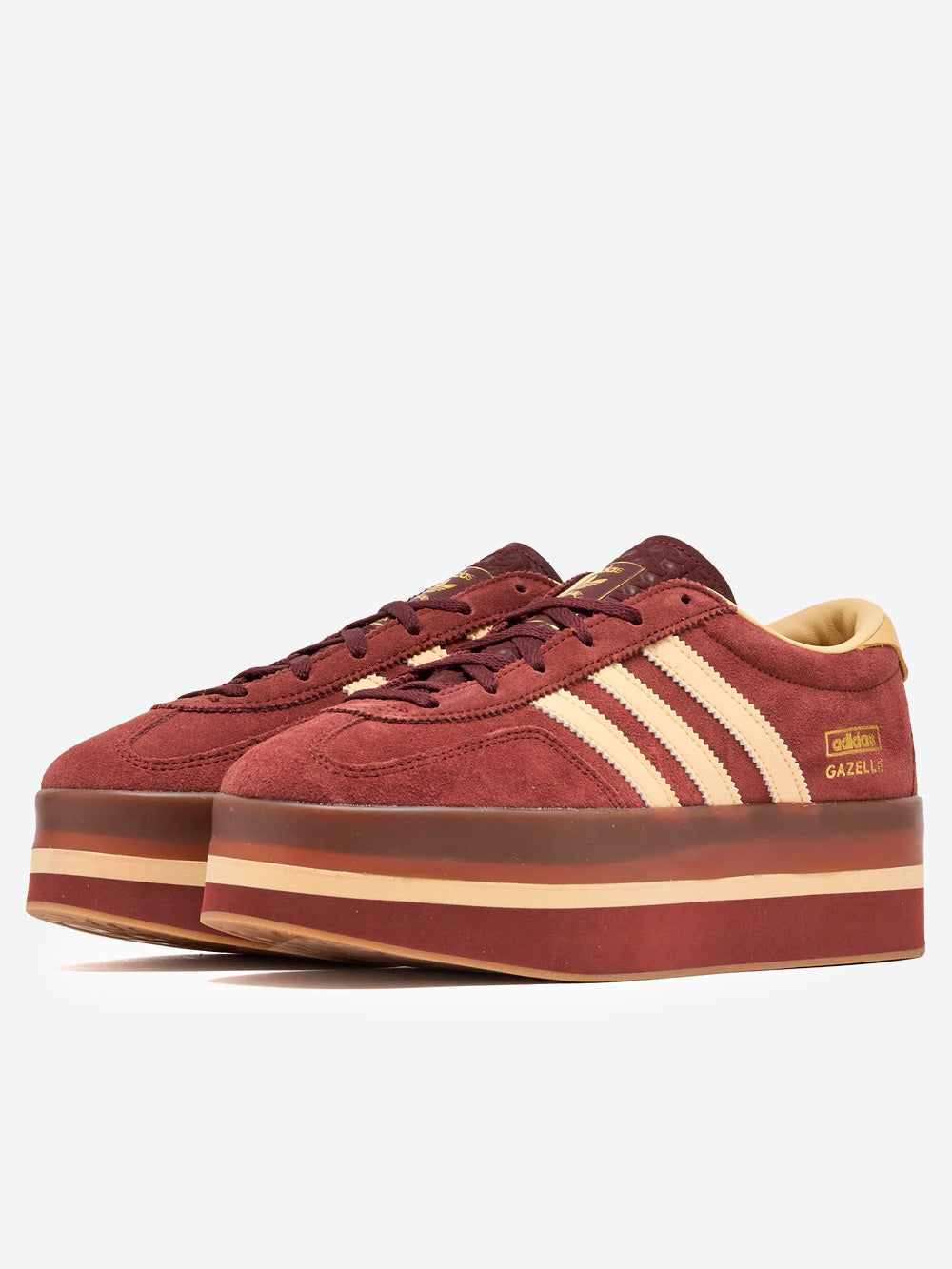 W Gazelle Stack Brown Platform Adidas оригінал – Купити в Україні – вид ззаду - ADIDAS
