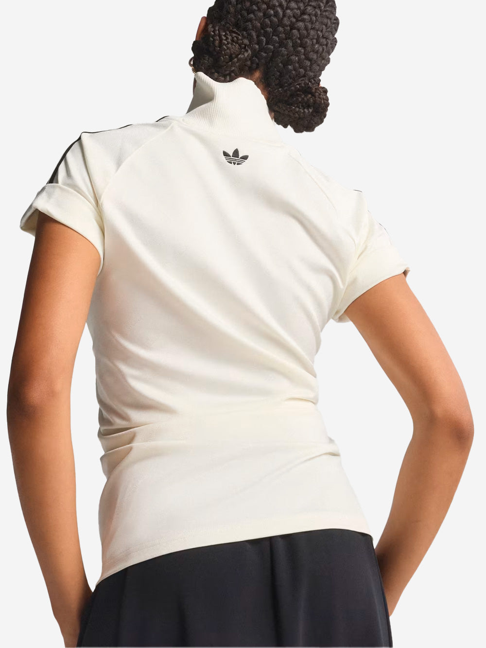 Deconstructed Jacquard Fabric Top With Collar Adidas оригінал – Купити в Україні – збільшений вид - ADIDAS
