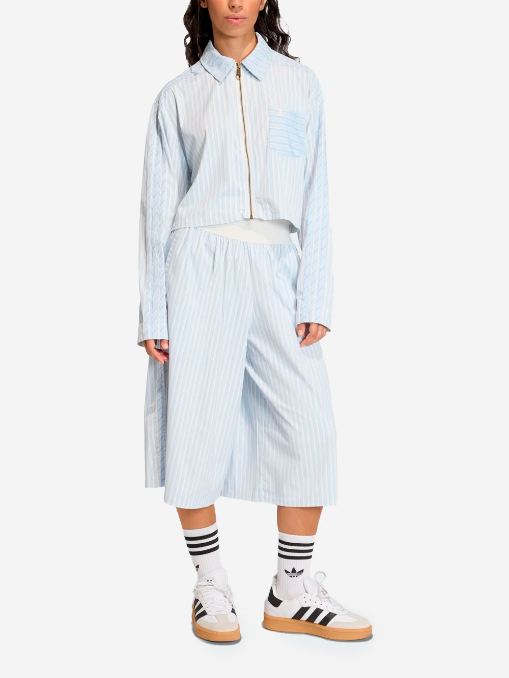 Poplin Collared And Zippered Shirt Adidas – Гарантія оригінальності – вид ззаду