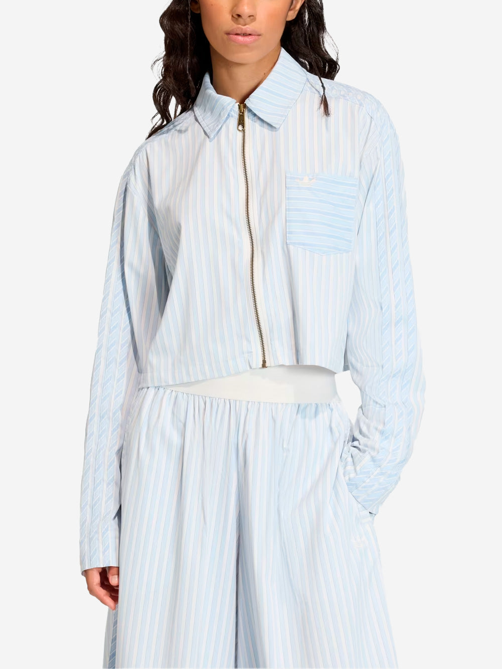 Poplin Collared And Zippered Shirt Adidas – Гарантія оригінальності – детальний вид - ADIDAS