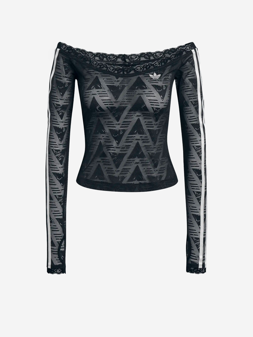 Bardot Fitted Top With Exposed Shoulders And Lace Details Adidas оригінал – Купити в Україні – боковий вид - ADIDAS