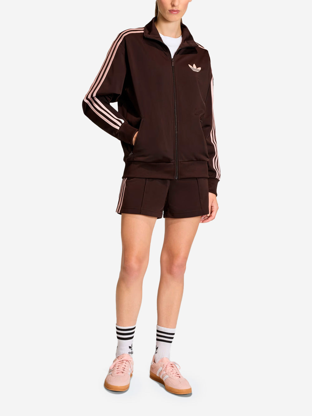 Brown Track Jacket Firebird Loose Fit Adidas – Гарантія оригінальності – вид ззаду - ADIDAS