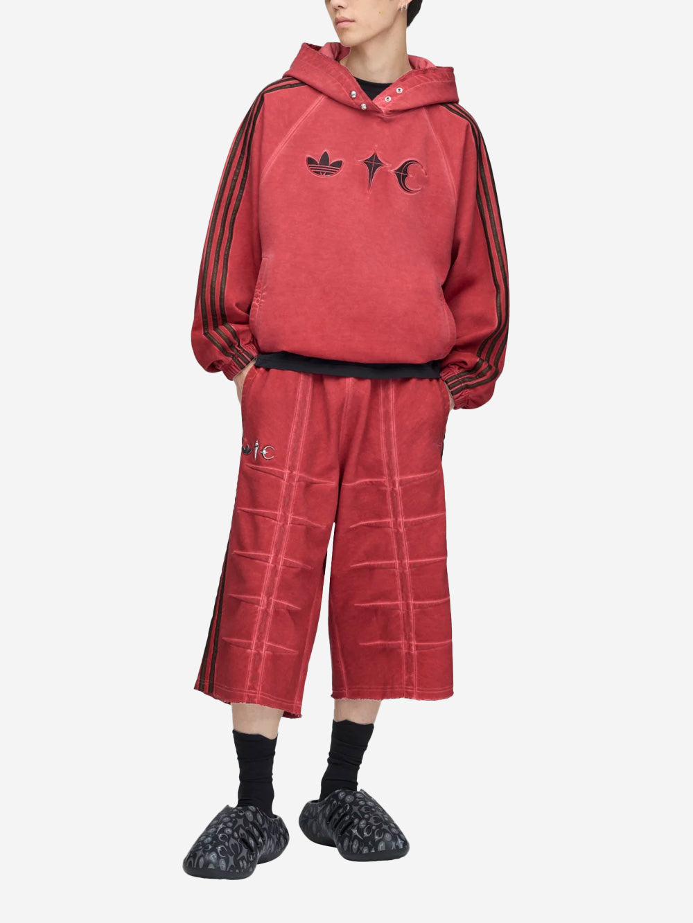 Red Sweat Hoodie X Thug Club Adidas оригінал – Купити в Україні – вид ззаду