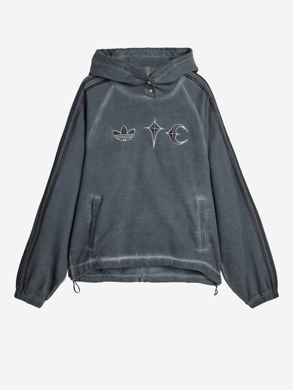Black Sweat Hoodie X Thug Club Adidas оригінал – Купити в Україні – боковий вид