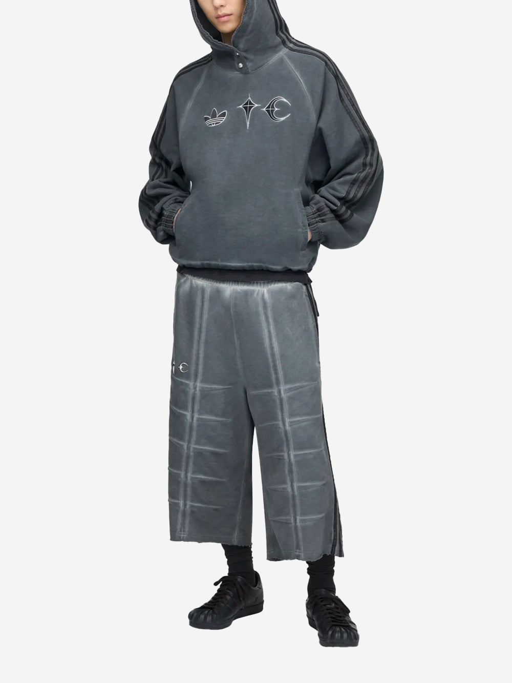 Black Sweat Hoodie X Thug Club Adidas оригінал – Купити в Україні – вид ззаду - ADIDAS