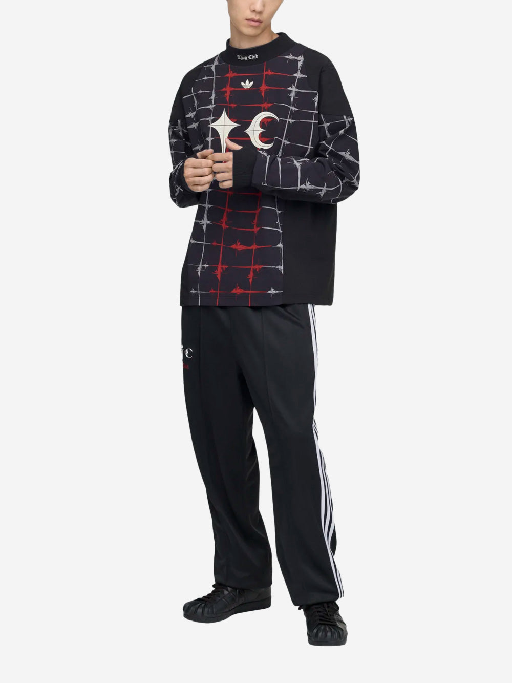 Black Goalie X Thug Club Long Sleeve T-Shirt Adidas оригінал – Купити в Україні – вид ззаду
