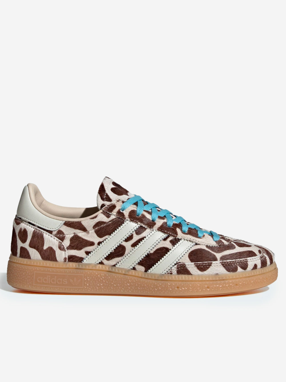 Оригінальна W Handball Spezial Crystal Linen Ivory Icey Blue With Giraffe Pattern Adidas – боковий вид - ADIDAS