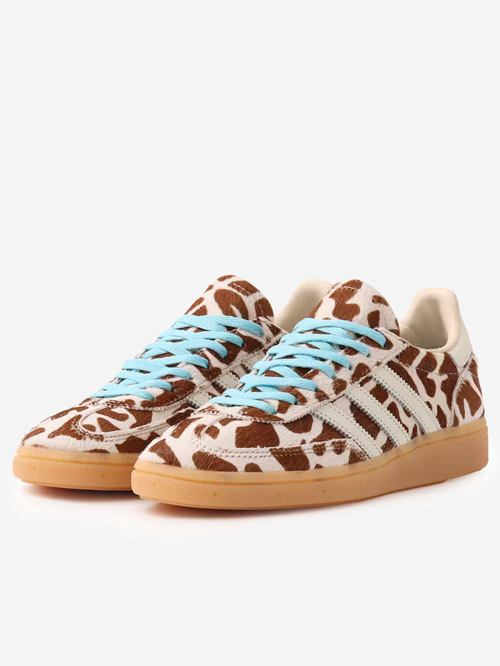 Оригінальна W Handball Spezial Crystal Linen Ivory Icey Blue With Giraffe Pattern Adidas – вид ззаду - ADIDAS
