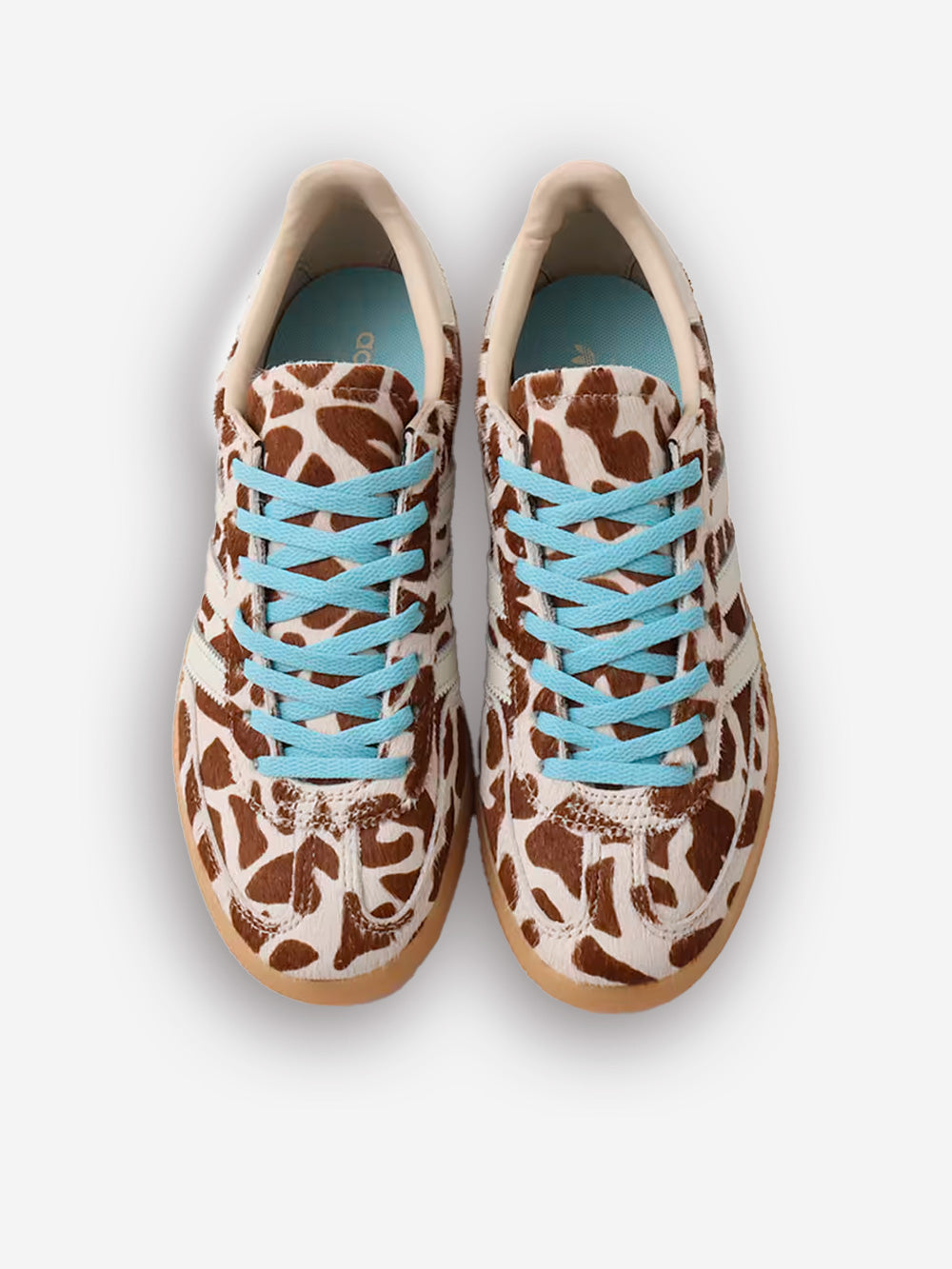 Оригінальна W Handball Spezial Crystal Linen Ivory Icey Blue With Giraffe Pattern Adidas – збільшений вид