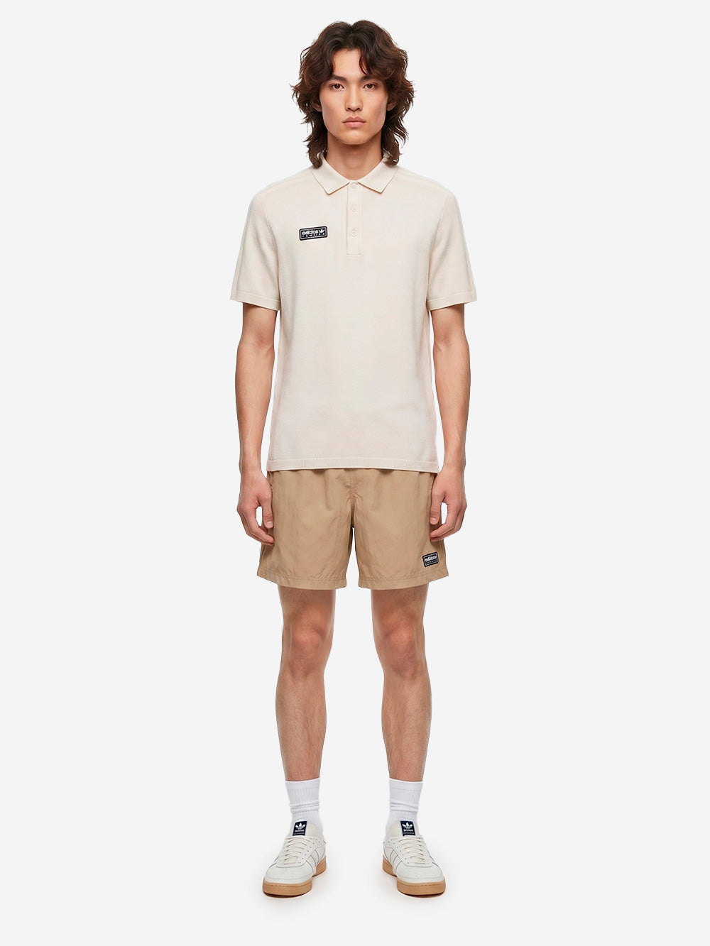 Beige Hudswell Spezial Shorts Adidas – Гарантія оригінальності – вид ззаду